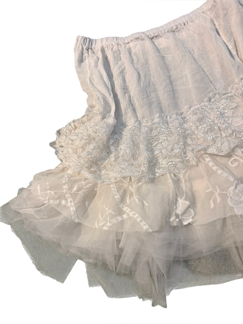 White vintage, cottagecore skirt, X LARGE - Picture 6 of 8